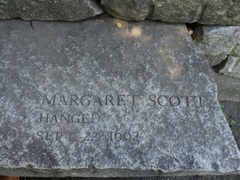 One of the stones dedicated to a  Salem victim