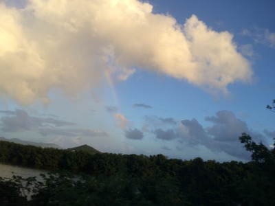 Rainbow from top of St. Thomas, USVI